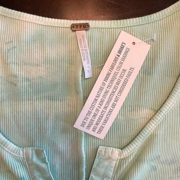 NWT Young Fabulous and Broke Leo Midi Dress Everglade Paintbrush Wash Green Pink - Picture 8 of 16